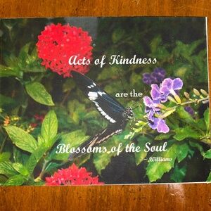 “Acts of kindness are blossoms of the soul” Quote and Picture